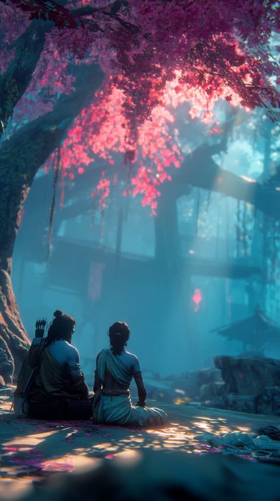 Rama and Sita — forest exile