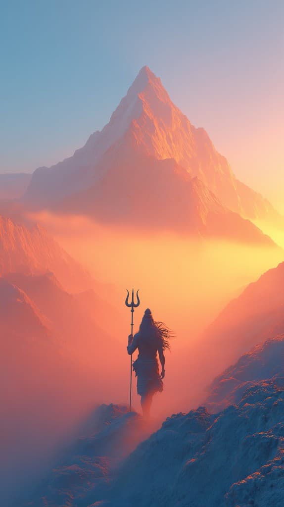 Shiva — facing Kailash