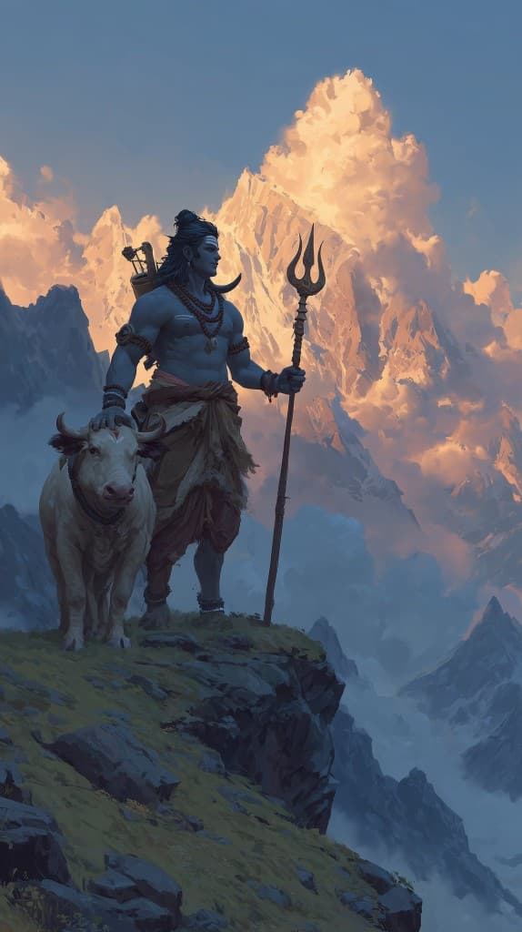 Shiva and Nandi — Himalaya